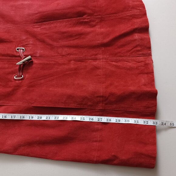 Bradley Bayou Red Suede Detachable Hood Coat - Picture 16 of 16